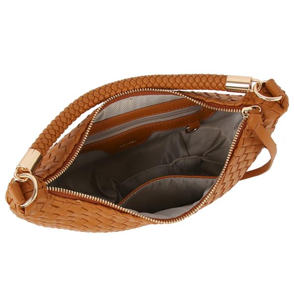 CHIC FASHION BRAID WOVEN DESIGN SHOULDER CROSSBODY BAG