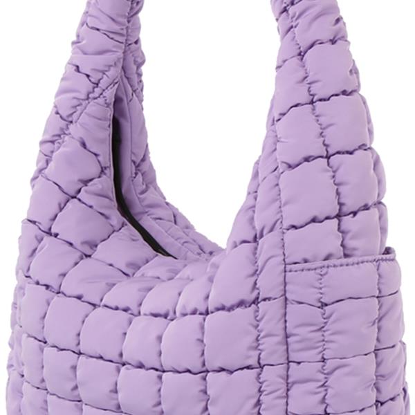 PADDED COLOR SHOULDER HOBO BAG