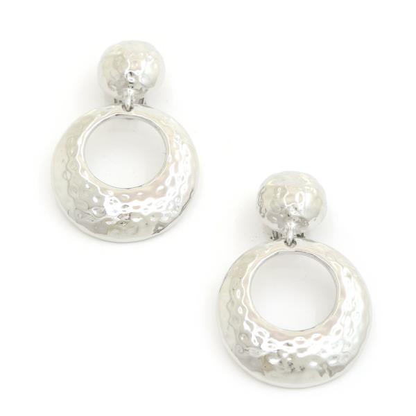 METAL ROUND DROP CLIP -ON EARRING