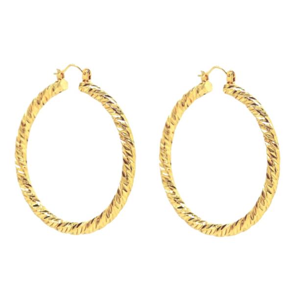 ALUMINUM HOOP-50MM EARRING