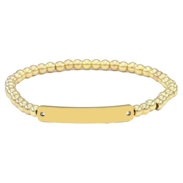 BAR STAINLESS STEEL STRETCH BRACELET