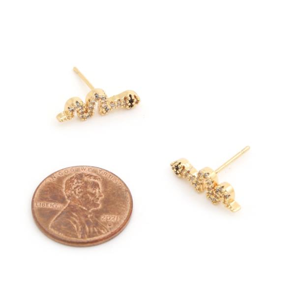 SNAKE CUBIC ZIRCONIA EARRING