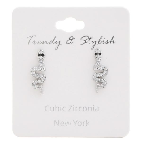 SNAKE CUBIC ZIRCONIA EARRING