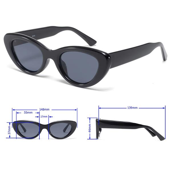SMALL ANGLED CAT EYE SUNGLASSES 1DZ