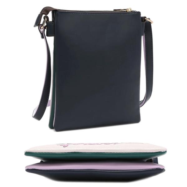 NICOLE LEE NIKKY DOUBLE ZIPPER CROSSBODY HANDBAG