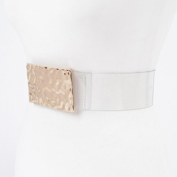 VINTAGE METAL BUCKLE CLEAR BELT