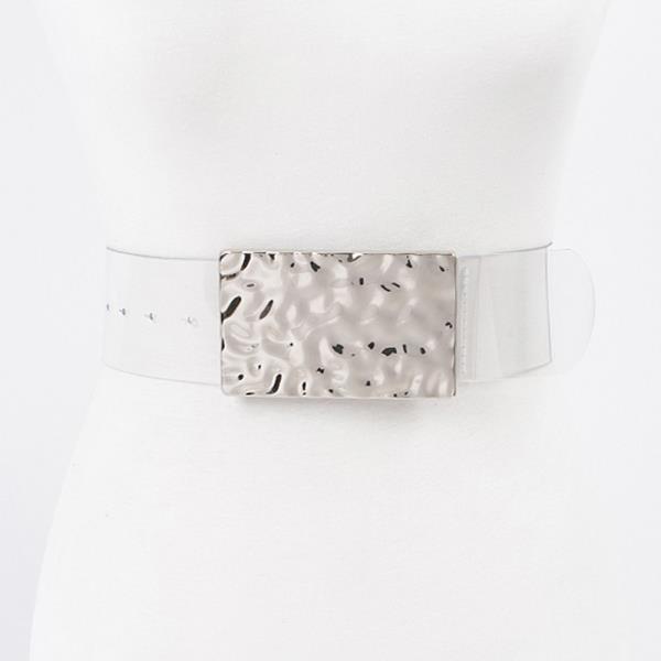 VINTAGE METAL BUCKLE CLEAR BELT