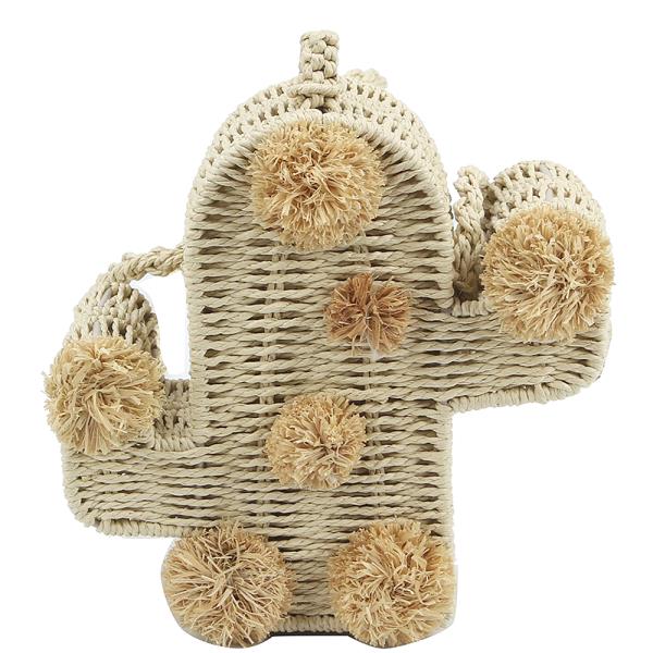 CUTE CACTUS STRAW CROSSBODY BAG