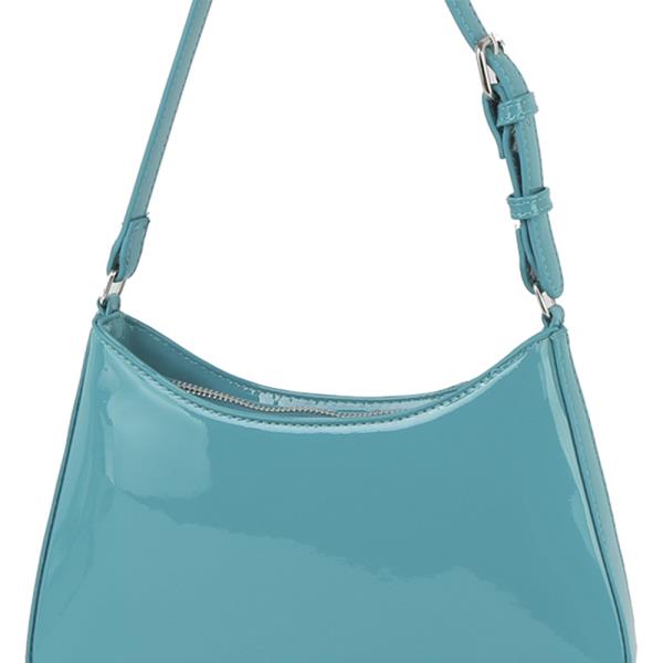 CURVED GLOSSY CHIC SHOULDER BAG