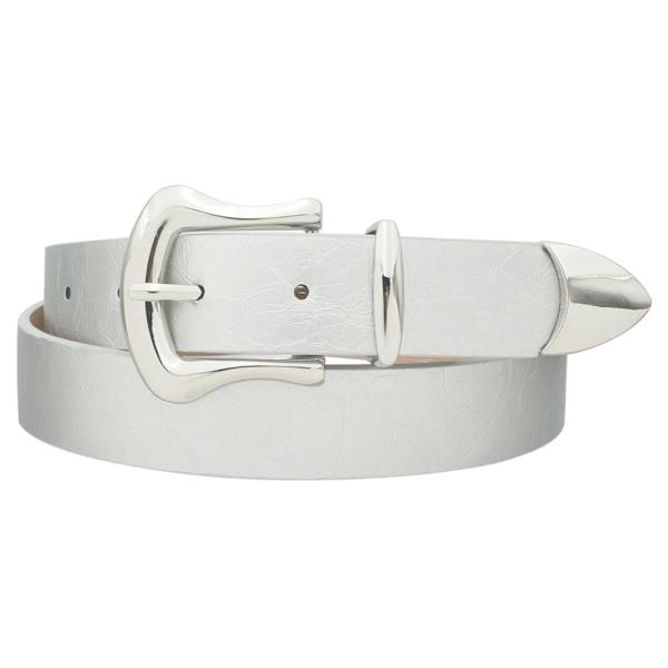U BUCKLE DISTRESSED CRACKE SHINE BELT