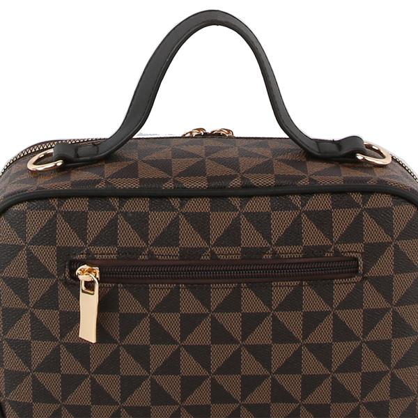 2IN1 MONOGRAM HANDLE SATCHEL W COIN PURSE SET