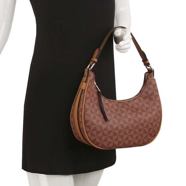 MONOGRAM CURVED SHOULDER BAG W STRAP