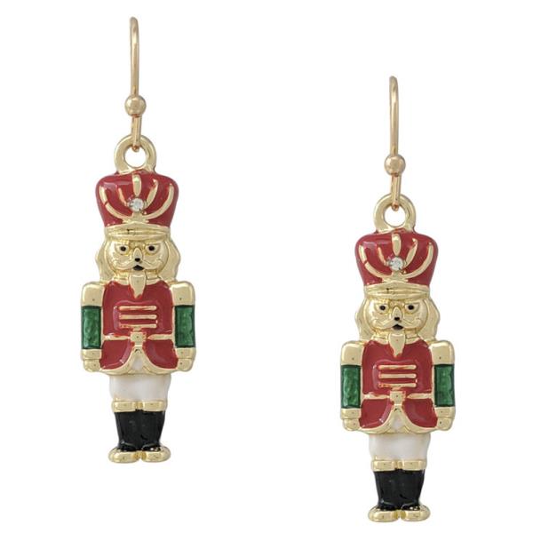 CHRISTMAS NUTCRACKER 3D EPOXY POST EARRING