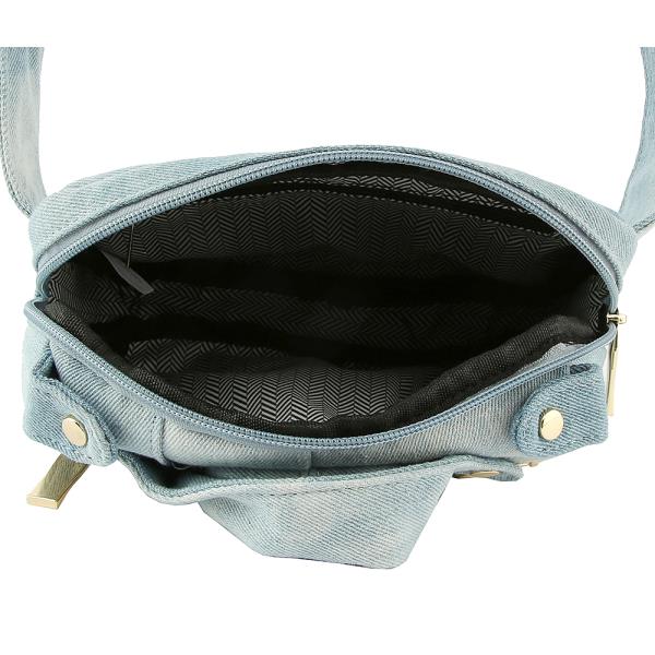 DENIM JACKET WAIST FANNY PACK BAG