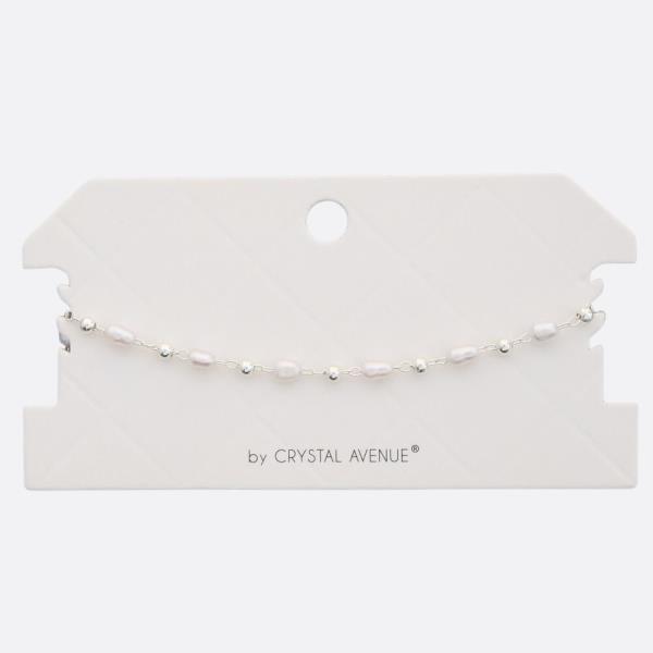 PEARL BEAD CHAIN BRACELET