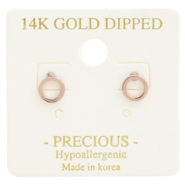 14K GOLD DIPPED ROUND EARRING