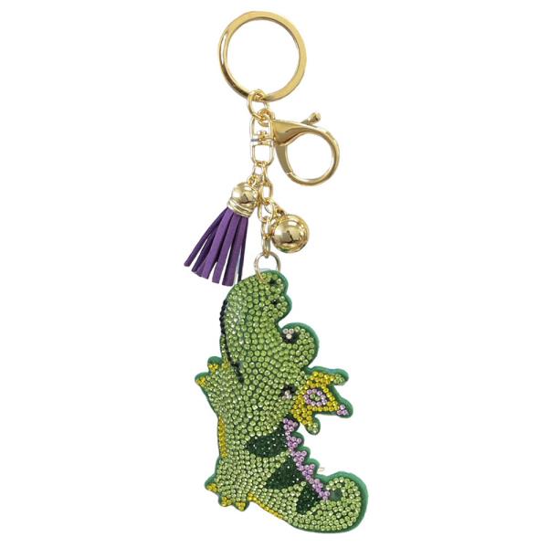 MARDI GRAS CROCODILE KEYCHAIN