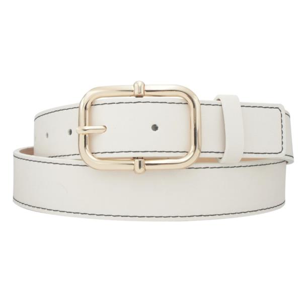 KNOB BAR ACCENT RECTANGLE BUCKLE BELT