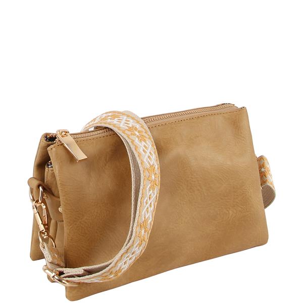 SMOOTH ZIPPER CROSSBODY W GUITAR STRAP