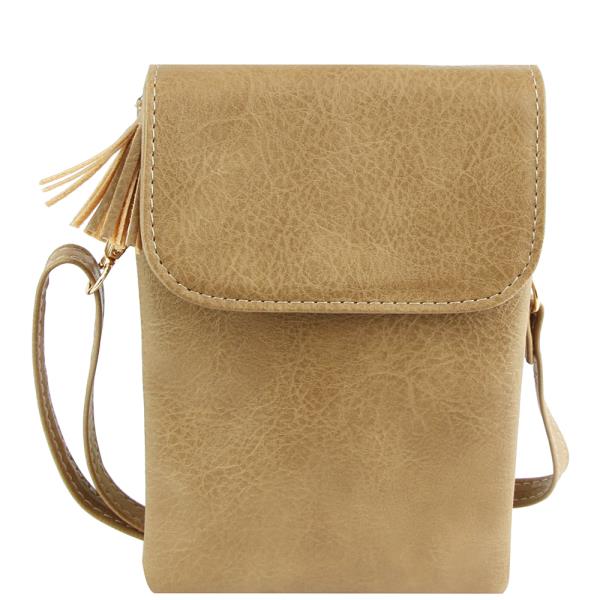 SMOOTH TASSEL CROSSBODY BAG