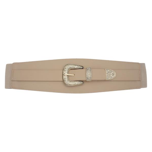 PLUS SUN FLORA EMBOSSED STRAP FRONT ELASTIC BELT