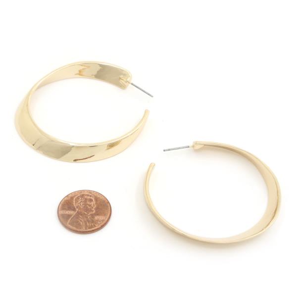 SODAJO GOLD DIPPED HOOP EARRING