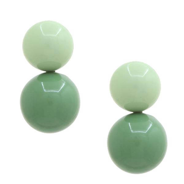 DOUBLE BALL BEAD EARRING