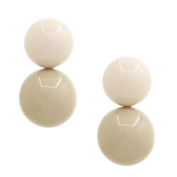 DOUBLE BALL BEAD EARRING