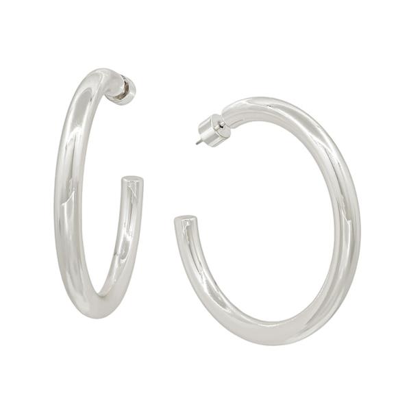 6MM WIDTH VOLUMED HOOP EARRING