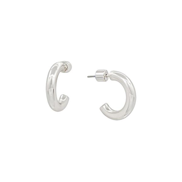 4MM WIDTH VOLUMED HOOP EARRING