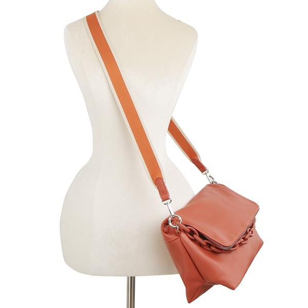 SMOOTH LINK CROSSBODY BAG W STRAP