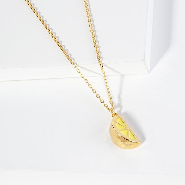 18K GOLD RHODIUM LEMON NECKLACE