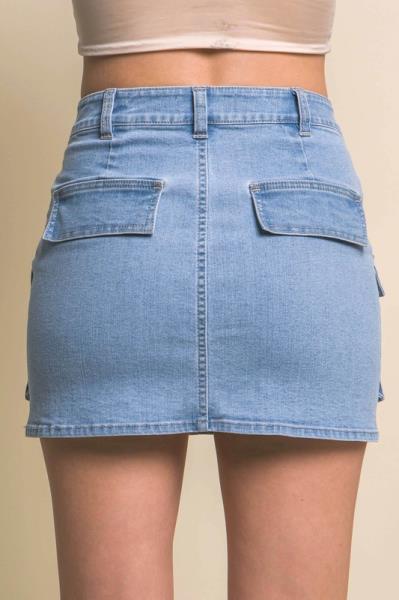 ($11.50 x 6 PCS) Mini Cargo Denim Skirt