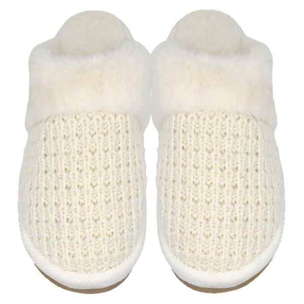 CC WAFFLE KNITTED SLIPPERS - SM SIZE