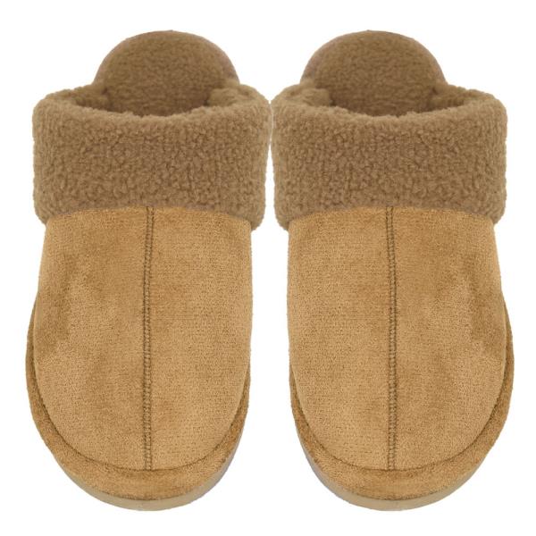 CC FAUX SUEDE SHERPA SLIPPERS - ML SIZE