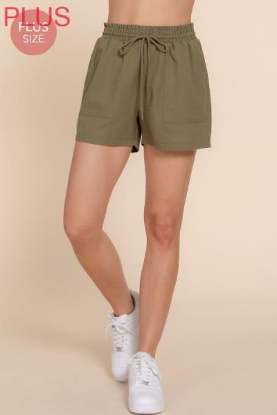 ($11.75 x 6 PCS) PLUS SMOKED WAIST LINEN SHORTS