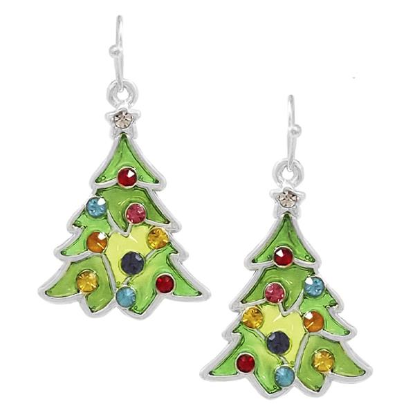 CHRISTMAS WINDOW EPOXY AB STONE EARRING