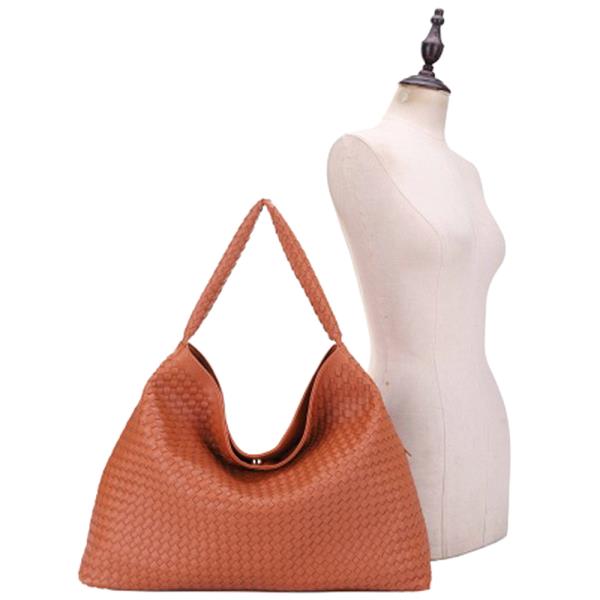 SMOOTH WOVEN DESIGN HOBO BAG