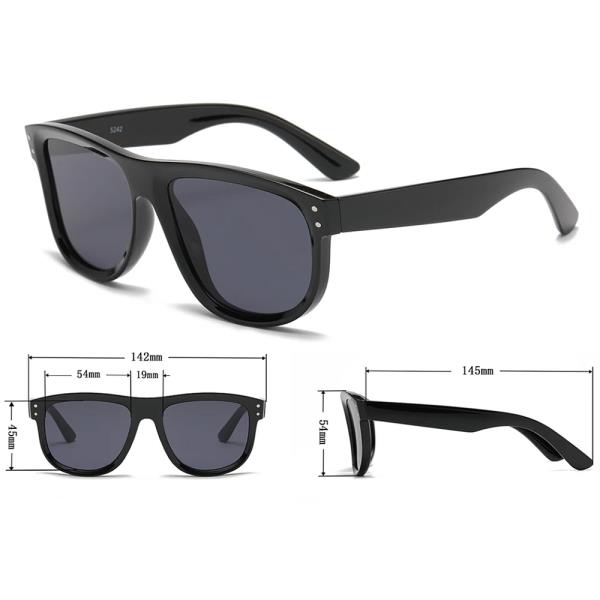 FASHION FLAT LENS ROUNDED SUNGLASSES 1DZ