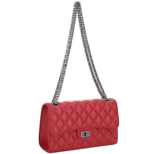 QUILTED TWIST CROSSBODY BAG