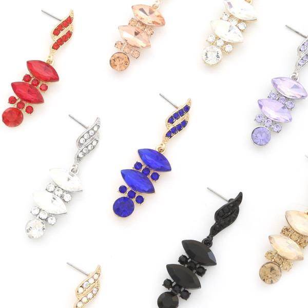 RHINESTONE DANGLE EARRING