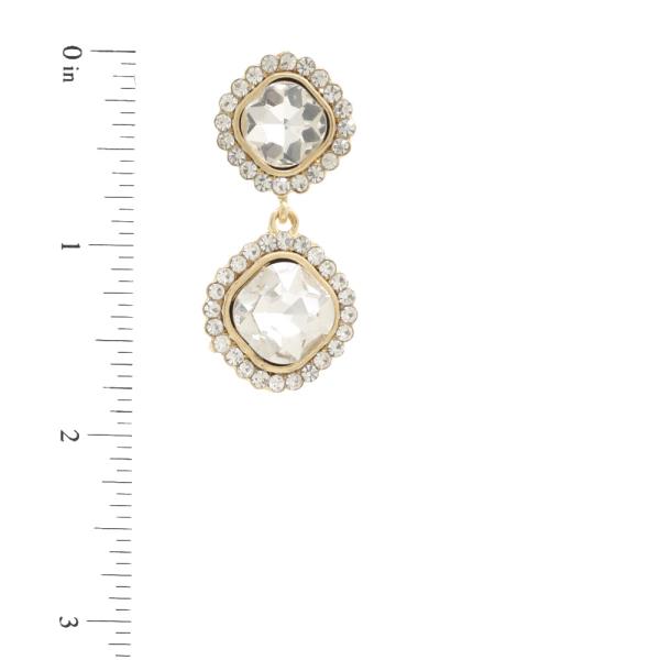 RHINESTONE DANGLE EARRING