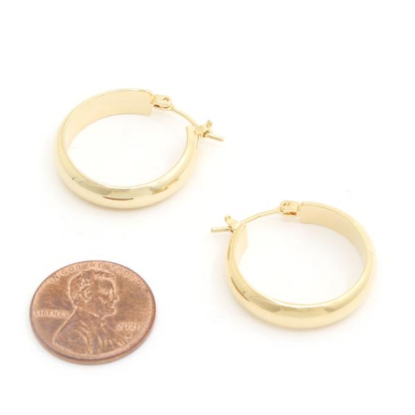 14K GOLD DIPPED HYPOALLERGENIC HOOP EARRING