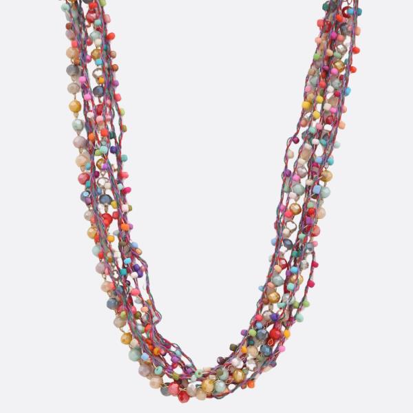 BEADED LAYERED NECKLACE