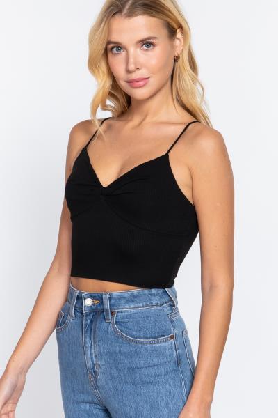 ($2.80 x 6 PCS) BUST TWISTED CAMI CROP TOP