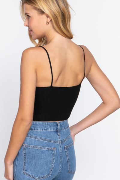 ($2.80 x 6 PCS) BUST TWISTED CAMI CROP TOP