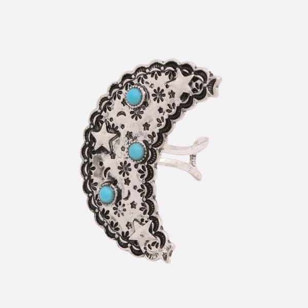 WESTERN STYLE MOON ADJUSTABLE RING