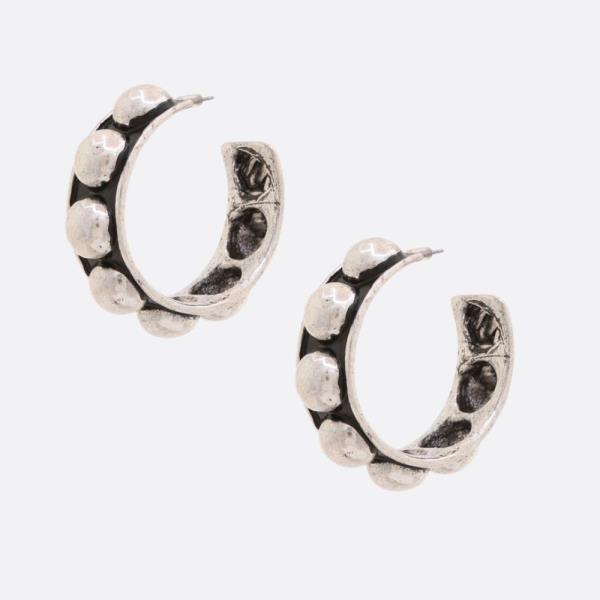 WESTERN STYLE OPEN HOOP METAL EARRING