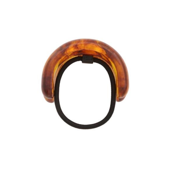 MARBLE DOUBLE ARCH PONY HOLDER HAIR TIE