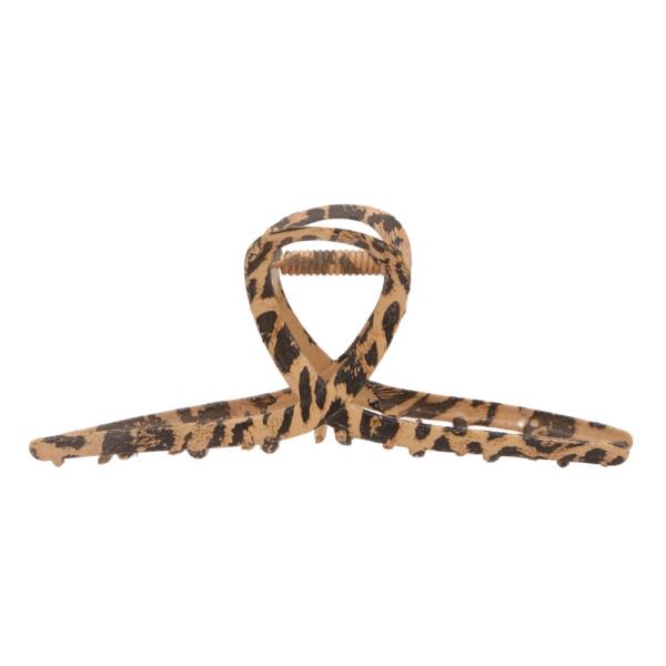 LEOPARD PATTERN HAIR CLAW JAW CLIP